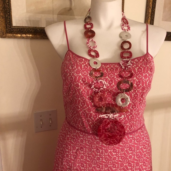 A line sundress in pink and white - Picture 4 of 4